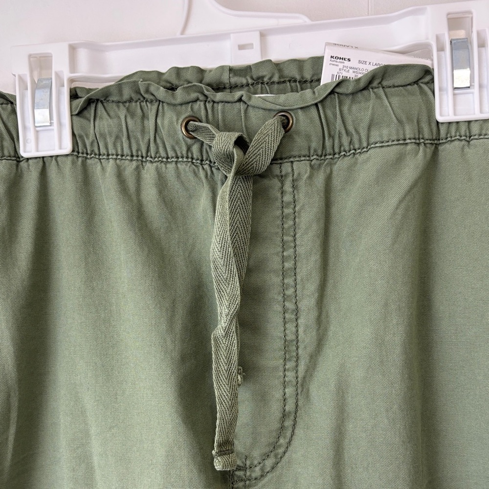NWT Sonoma Olive Green Capris Women Size XL - Picture 2 of 13